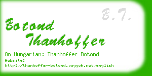 botond thanhoffer business card